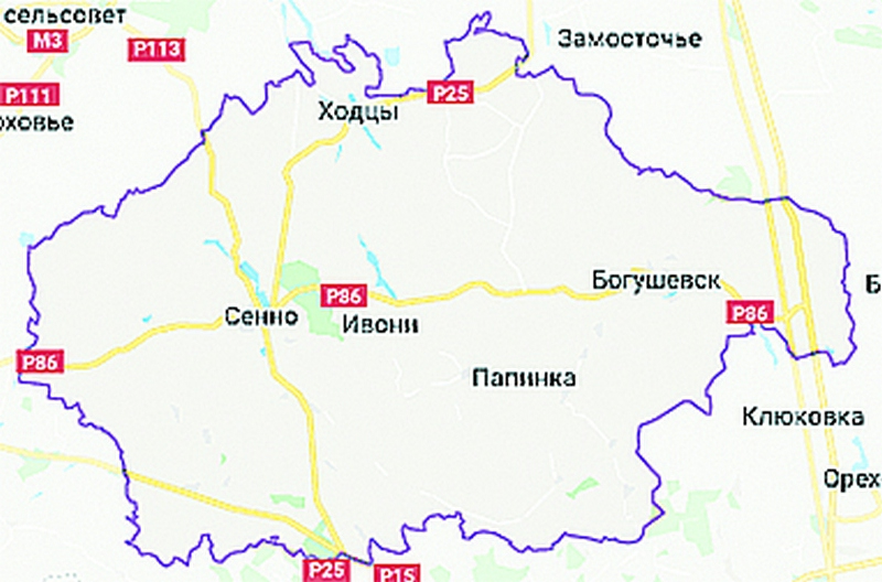 Карта богушевска с улицами и домами