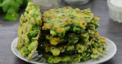 Оладьи из зеленого лука