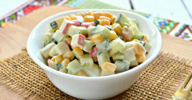 Салат «Весна» с крабовыми палочками